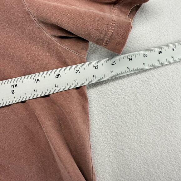 James Perse Shirt Men's 3 Large Red Blank V Neck Made In USA Casual Solid - Picture 4 of 7